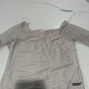 Calvin Klein Kids Silver Glitter Top